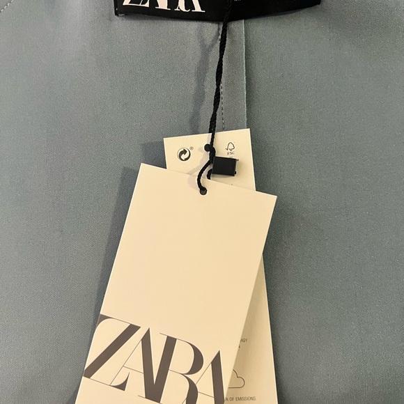 Zara Light Blue Trench Coat - Picture 3 of 5